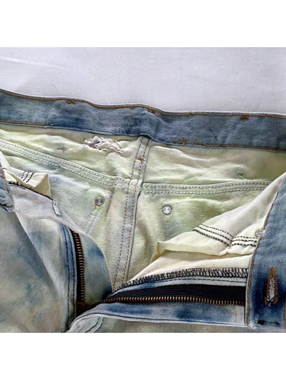 Vintage 80s Wrangler Custom Bleached Jeans Grunge Mens 29x30